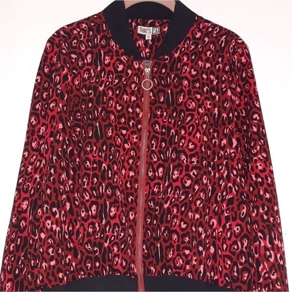 THAT'S IT PINK AND BURGUNDY BUMBER JACKEY - Picture 1 of 4